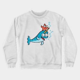 Little Narwhal and friend Crewneck Sweatshirt